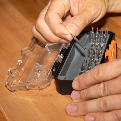 Klein Tools 32717 Precision Screwdriver Set with Case, All-in-One Multi-Function Repair Tool Kit Includes 39 Bits for Apple Products