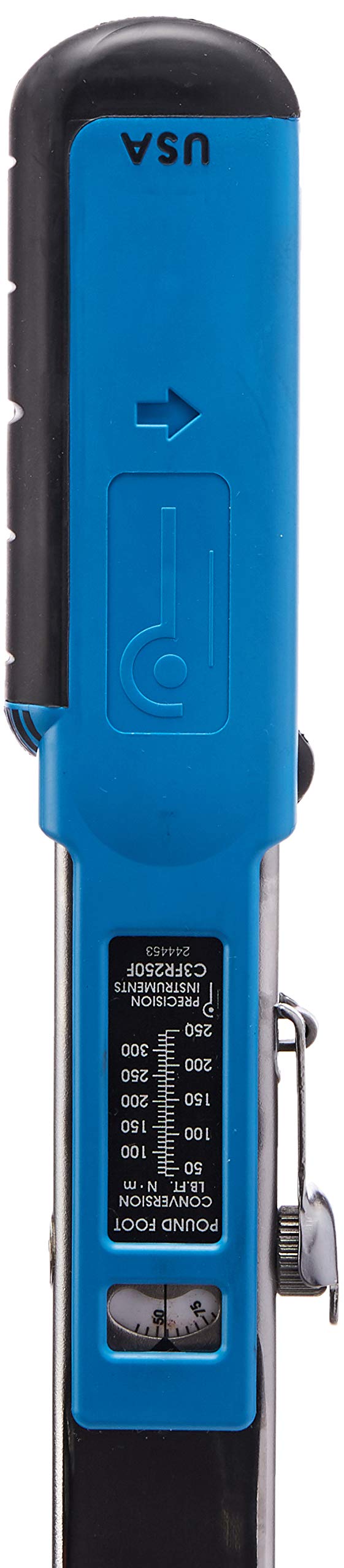 Precision Instruments PREC3FR250F Silver 1/2" Drive Split Beam Torque Wrench with Flex Head