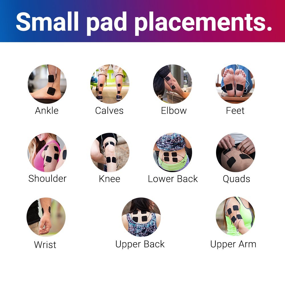 iReliev TENS Unit + EMS Muscle Stimulator Comes with 14 Therapy Modes, Premium Pain Relief and Recovery System, Rechargeable, Large Back Lit Display, Large and Small Electrode Pads