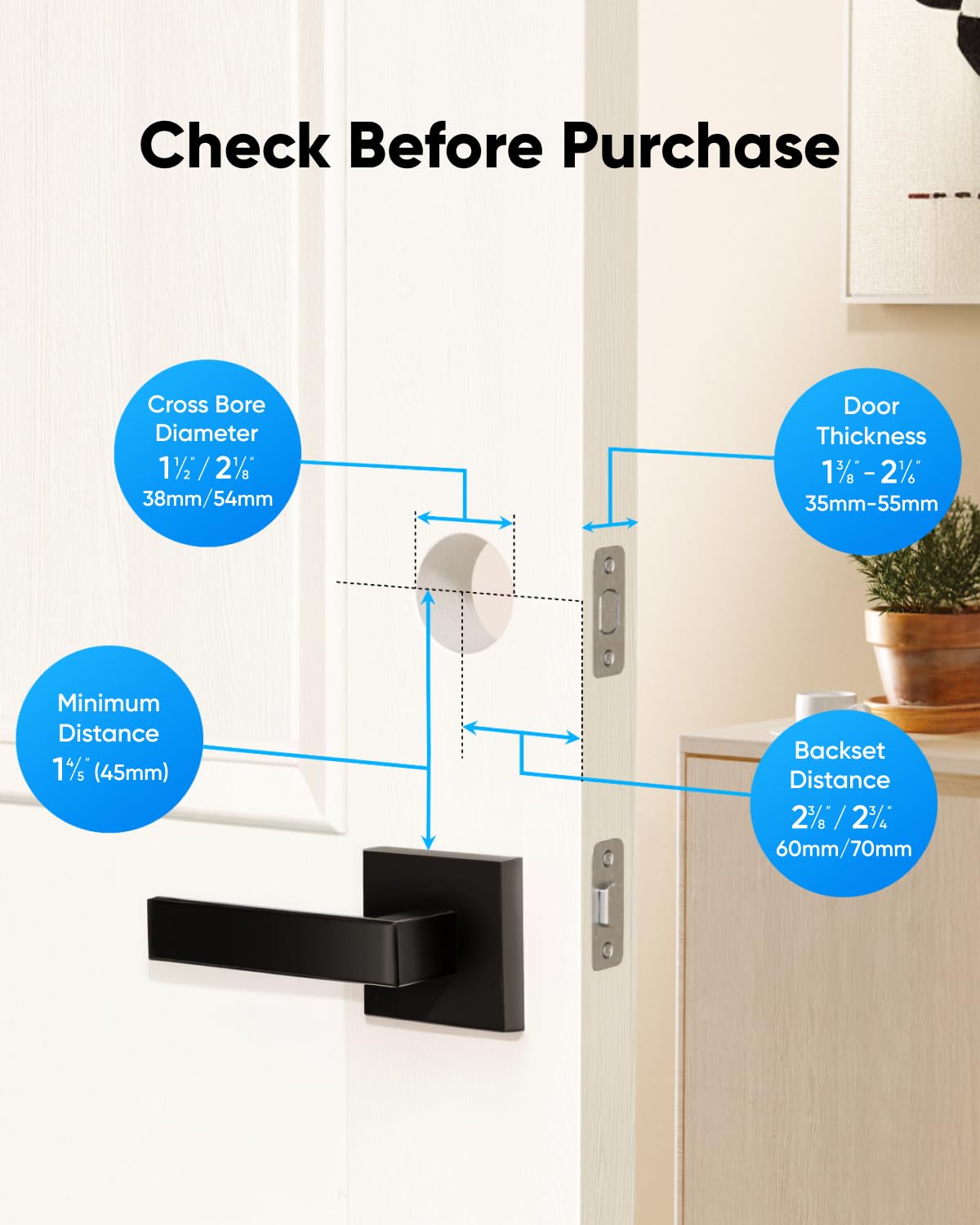 eufy Security Smart Lock C34, Keyless Entry Door Lock with Apple Home Ecosystem, Built-in Wi-Fi Deadbolt for Front Door or Back, Supports Matter, Alexa, Google Home, SmartThings