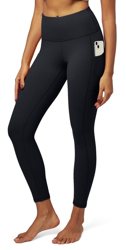 IUGA High Waist Yoga Pants with Pockets, Leggings for Women Tummy Control, Workout Leggings for Women 4 Way Stretch Black