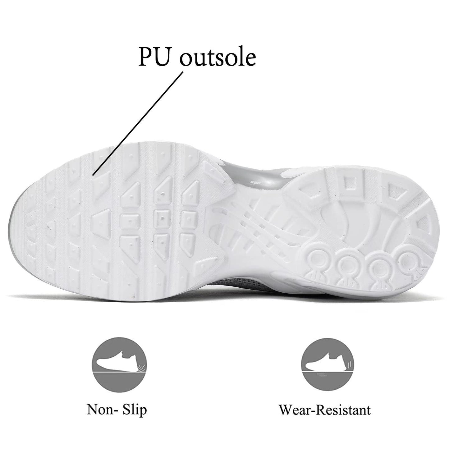 Men's Fashion Sneaker Non Slip Air Running Shoes for Men Athletics Sport Trainer Tennis Basketball Shoes White