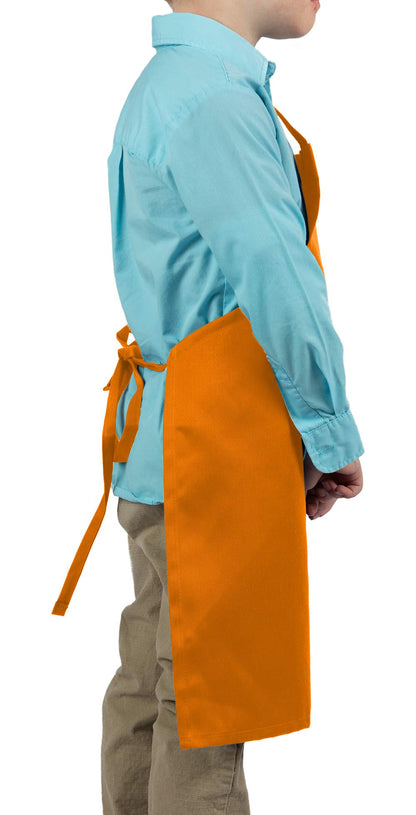 KNG Kids Cooking Apron for Girls and Boys Medium, Orange