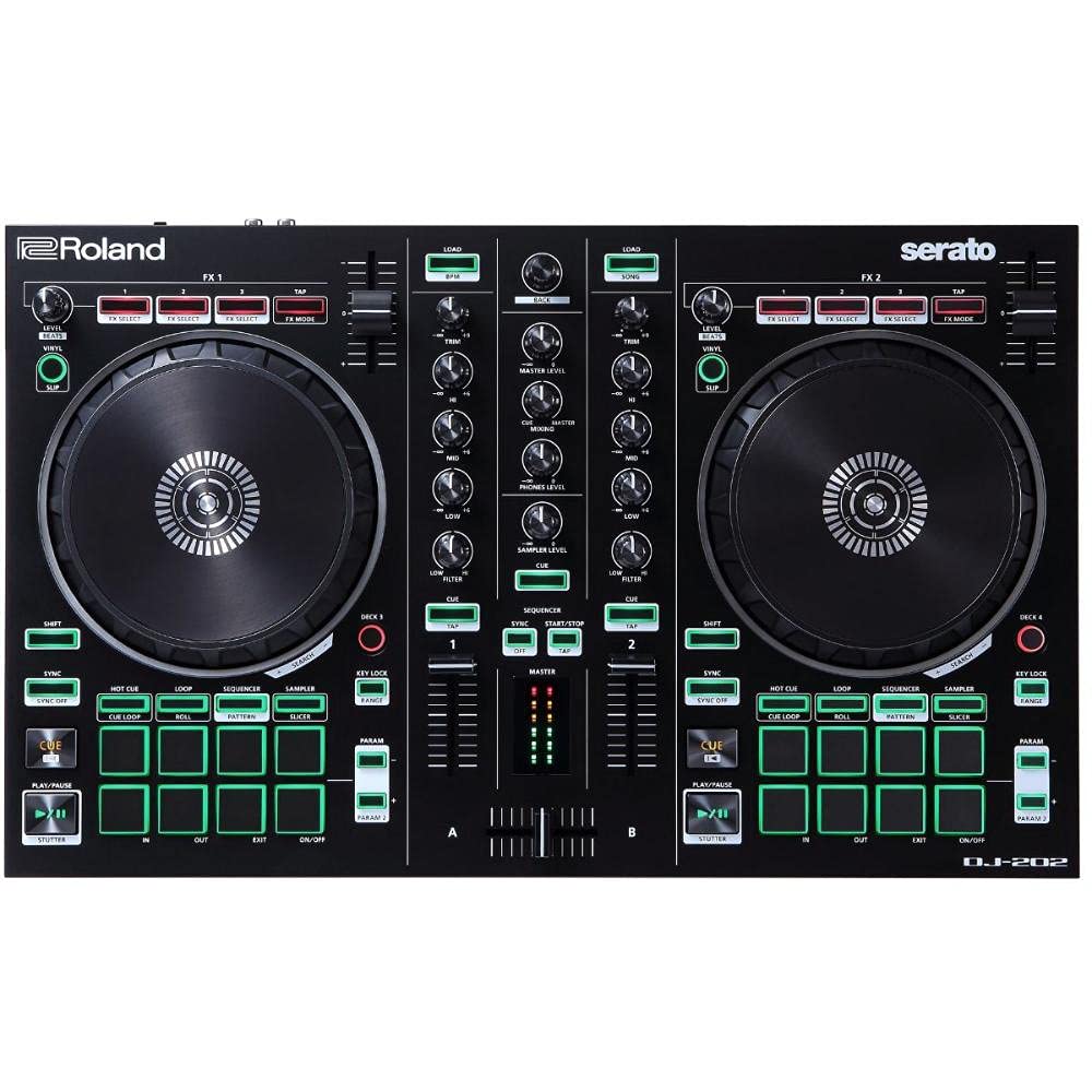 Roland DJ-202 2-Channel Serato DJ Controller with Drum Machine