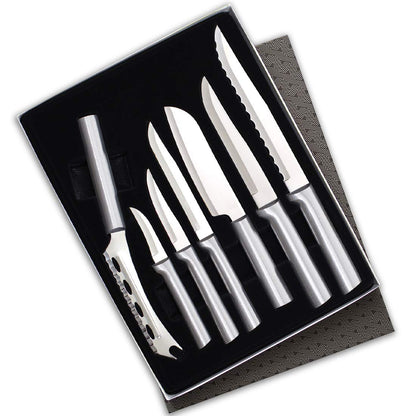 Rada Cutlery 7-Piece Starter Gift Part 2 Knife Set, Silver Handles