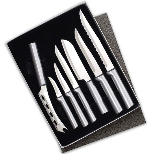 Rada Cutlery 7-Piece Starter Gift Part 2 Knife Set, Silver Handles