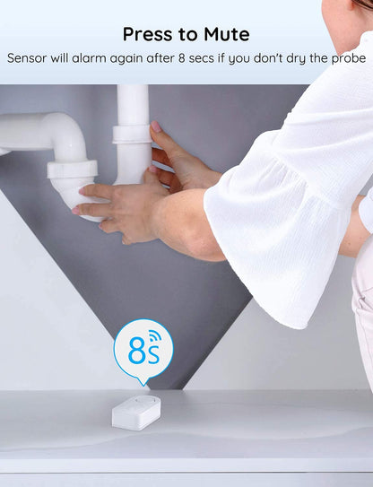 Govee Water Leak Detectors 5 Pack, 100dB Adjustable Audio Alarm Sensor, Sensitive Leak and Drip Alert, for Kitchen Bathroom Basement (Cannot Connect to Wi-Fi Directly)