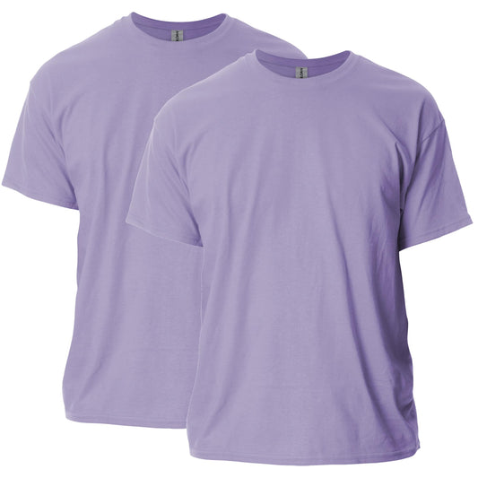 Gildan Adult Ultra Cotton T-Shirt, Style G2000, Multipack, Orchid (2-Pack), Large