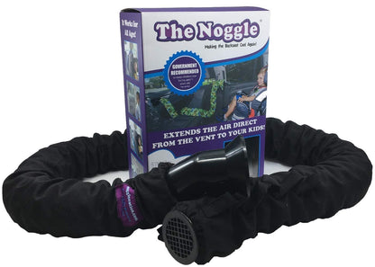 NOGGLE, 8ft - Kids Personal Air Conditioning System, Made in USA, Directs Cool Air to Children in The Backseat - Air Conditioning Vent Hose for Vehicles, Making The Back Seat Cool Again - Black
