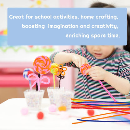 110 Piece Orange Craft Pipe Cleaners - Chenille Stem Art Supplies for Home Decoration Projects