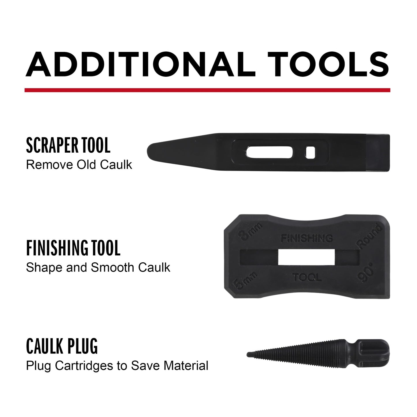 Newborn Octogun 930-GTD Drip-Free Caulking Gun - Gator Trigger Grip | Fits 1/10 Gallon Cartridge |10:1 Thrust Ratio | Smooth Hex Rod Cradle with Built-in Smoother Tool | Scraper & Plug Included