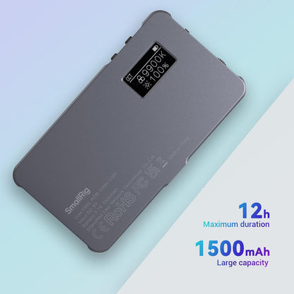 P96L RGB Video Light by SmallRig, Portable Metal LED Camera Light, 2500-8000K, 21 Effects, CRI 96+, OLED Display, Photo and Video Lighting, Long Battery Life, Fits Phone and Camera