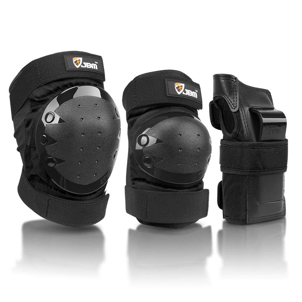 JBM Adult & Kids Knee Pads Elbow Pads and Wrist Guards for Inline Skating, Roller Skating, Skateboarding, Scootering