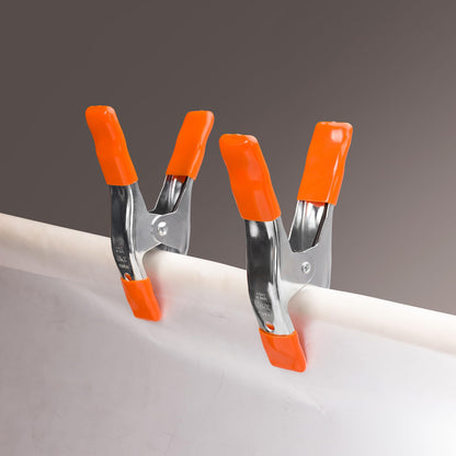 PONY 6-inch, 4-inch Heavy Duty Metal Spring Clamps Set, 2-inch, 1-inch Jaw opening, with Protective Handles and Tips, 10-piece