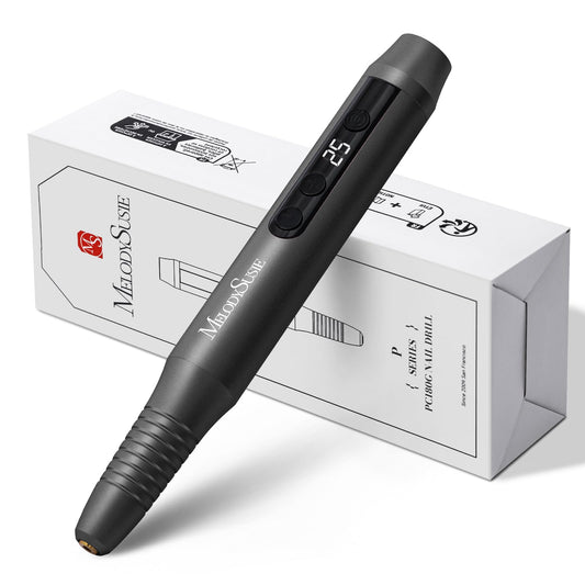 MelodySusie Electric Nail Drill,Cordless Nail File for Acrylic Gel Nails,PC180G 25,000RPM Professional Portable Nail Efile Manicure Pedicure Polishing Tool with Nail Drill Bits,Sanding Bands