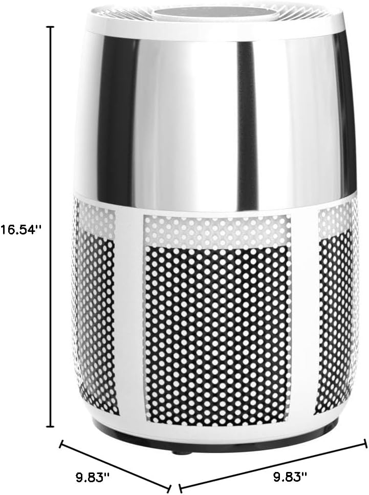 Instant HEPA Quiet Air Purifier, From the Makers of Instant Pot with Plasma Ion Technology for Rooms up to 630ft2; removes 99% of Dust, Smoke, Odors, Pollen & Pet Hair, for Bedrooms & Offices, Pearl