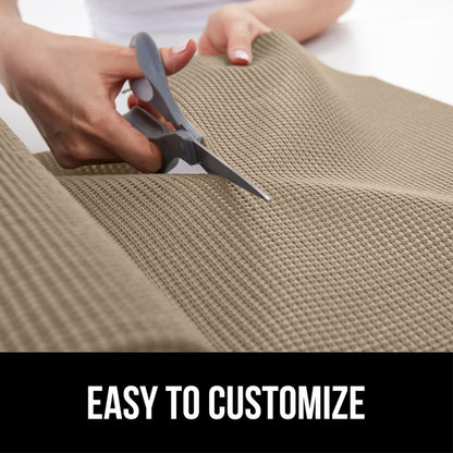 GORILLA GRIP powerGRIP Drawer Shelf and Cabinet Liner, Thick Strong Hold, Non-Adhesive Liners Protect Kitchen Cabinets and Cupboard, Bathroom Drawers, Easy Install, Breathable Mat, 12" x20', Beige