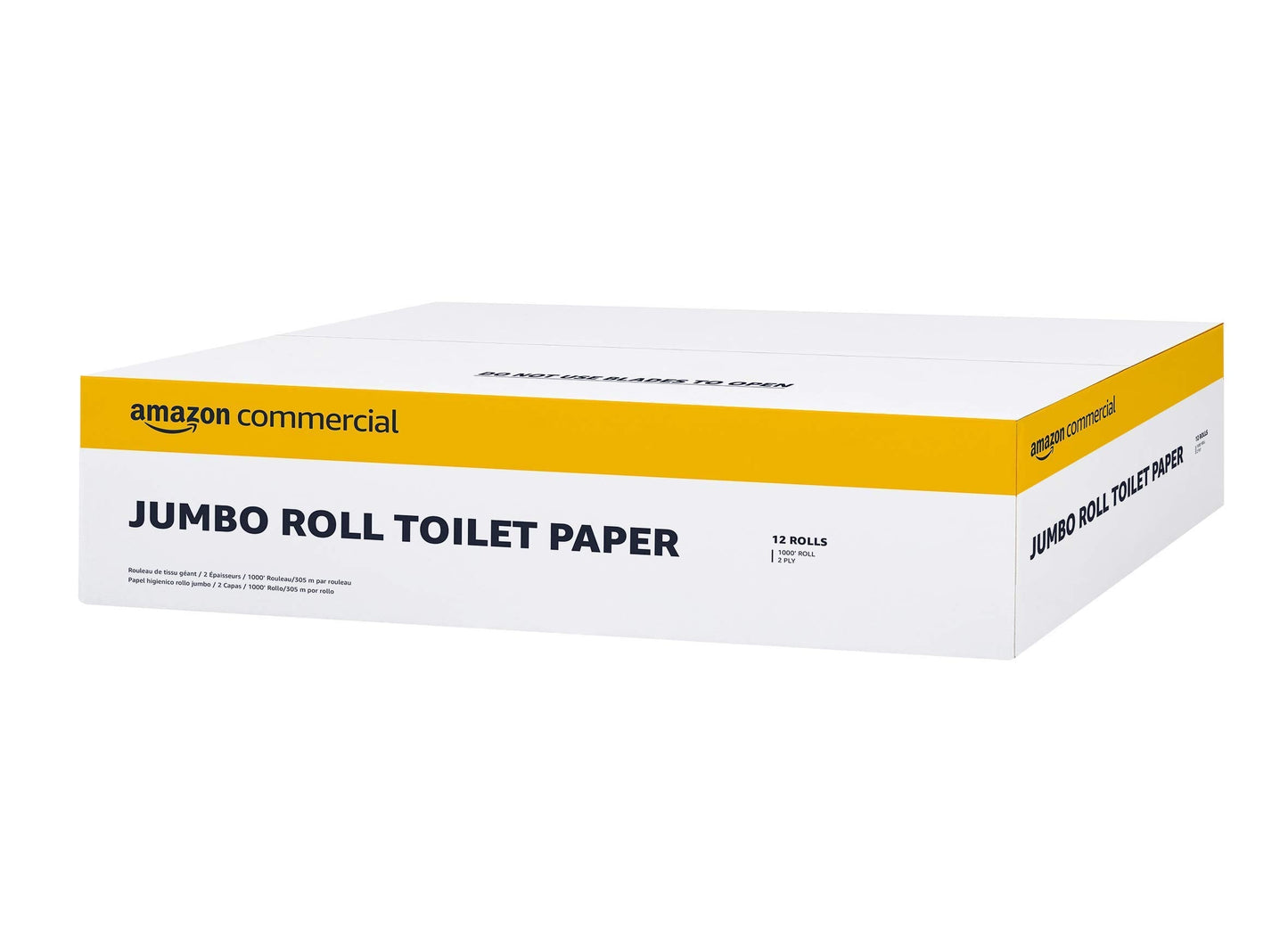 AmazonCommercial 2-Ply White 9' Jumbo Roll Toilet Paper/Bath Tissue (416972)|Bulk for Business |Septic Safe |Compatible with Universal Dispensers|FSC Certified |1000 feet per Roll (12 Rolls)()