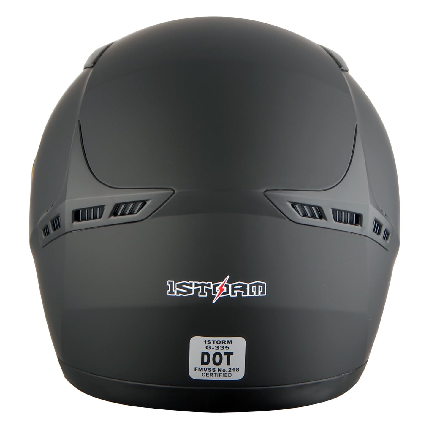 1STORM Motorcycle Bike Full FACE Helmet Booster MATT Black; Size L (59-60 CM)