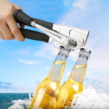 NUFR Crank Can Openers Manual,Heavy Duty Commercial Can Opener with Rubber-coated Long Handles