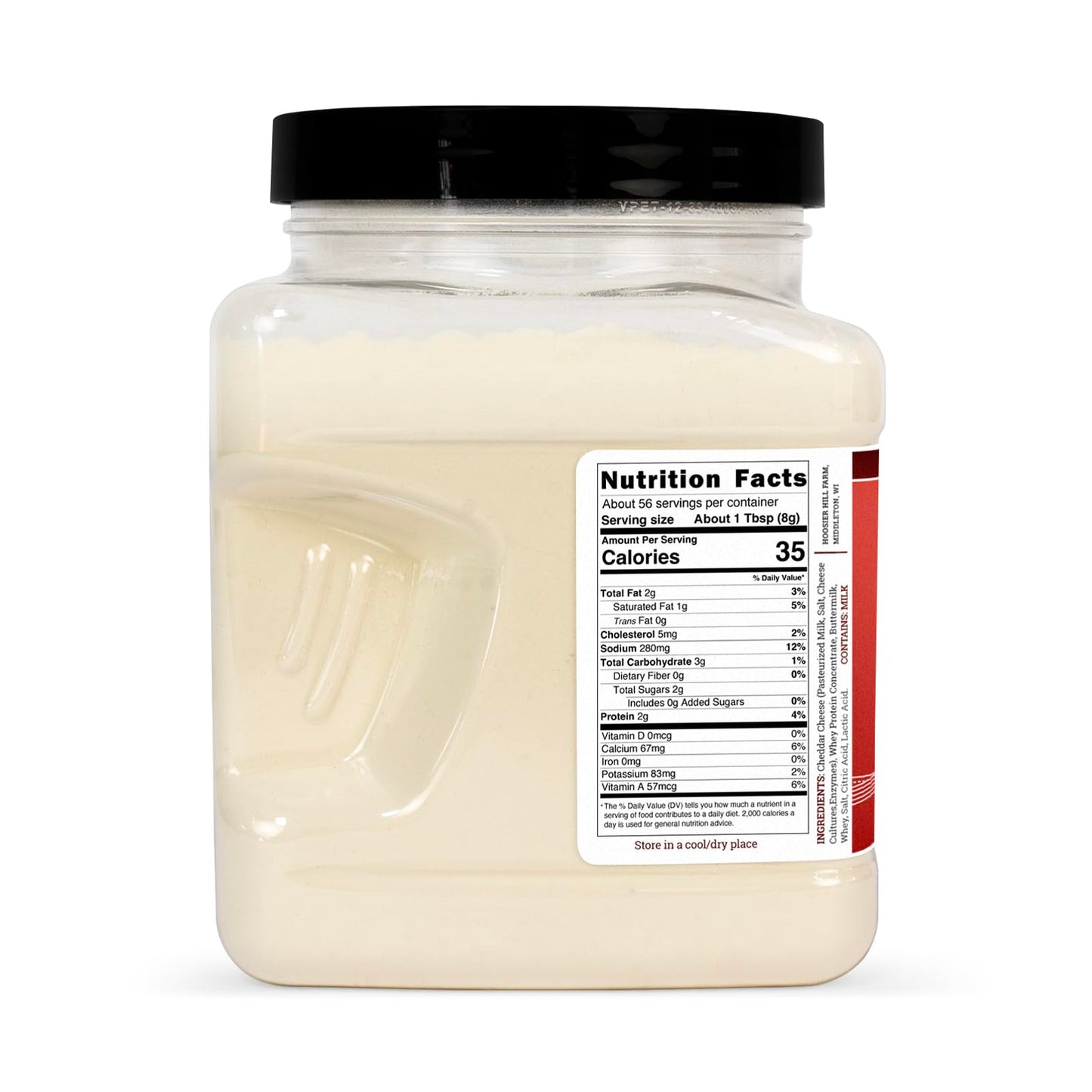 Hoosier Hill Farm White Cheddar Cheese Powder, 1LB (Pack of 1)