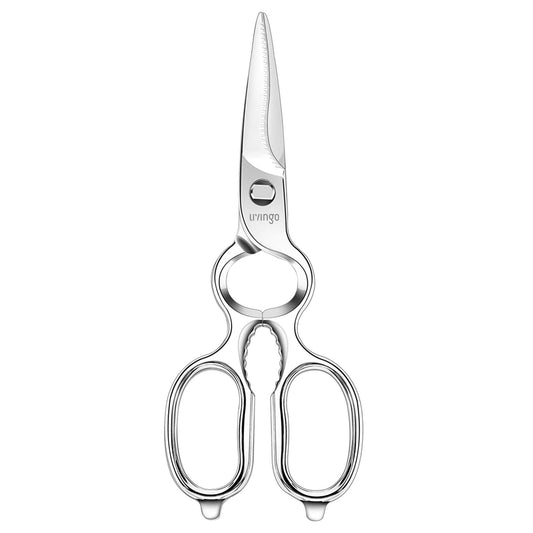 LIVINGO Kitchen Forged Shears Heavy Duty Come Apart Ultra Sharp Multi-function Stainless Steel Scissors Bottle Opener, Nut Cracker 8.5 inch