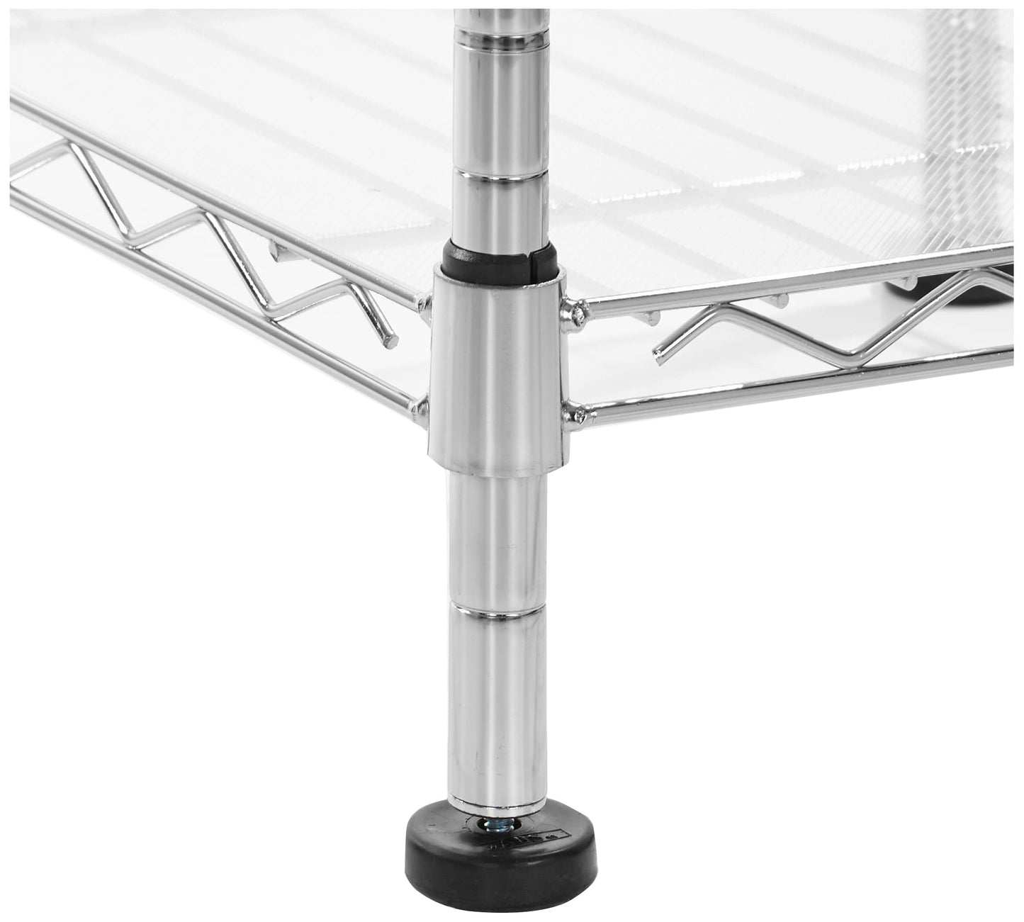 Amazon Basics Expandable Adjustable Metal Hanging Storage Organizer Rack Wardrobe with Shelves, 57-80 x 14 x 72 inches (LxWxH), Chrome