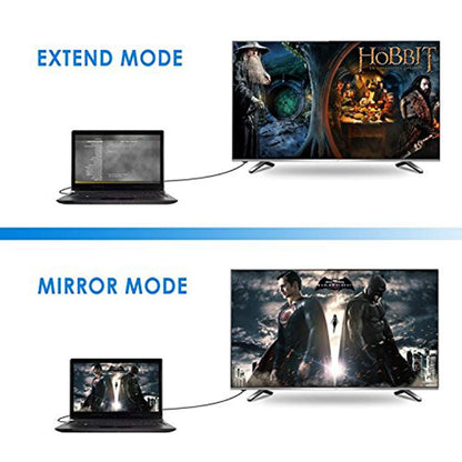 ONTEN VGA to HDMI, 1080P Adapter (Male to Female) for Computer, Desktop, Laptop, PC, Monitor, Projector, HDTV with Audio Cable and USB Cable (1 Pcs)