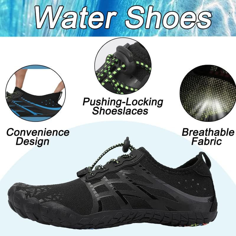 LIZRHA Water Shoes for Men and Women Quick Dry Aqua Swim Barefoot Shoes for Outdoor Fishing Beach Pool Boat Surfing Walking Water Park and Yoqa Activities