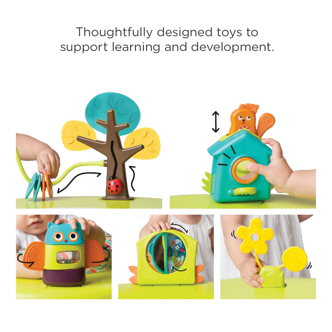 ORIBEL PortaPlay Baby Activity Center: Development Focused Toys. Foldable, Portable, and Transforms to a Play Table, Unisex (Forest Friends)