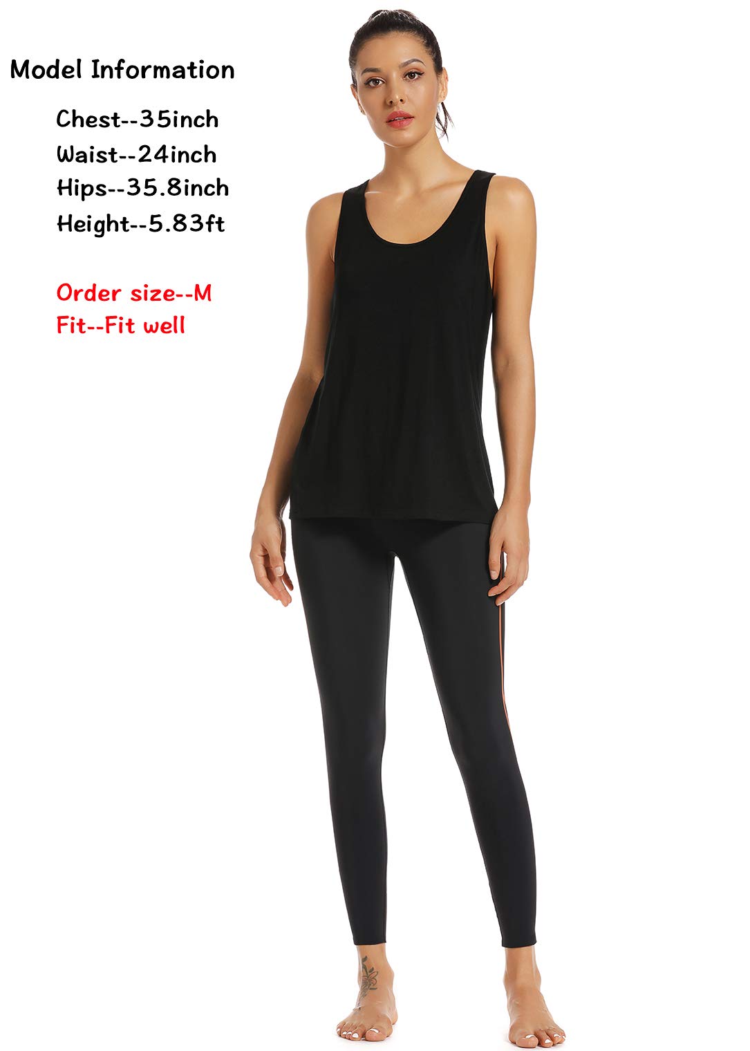 Muzniuer Womens Workout Tank Tops-Open Back Yoga Tank Tops Running Activewear Loose Fit Soft Shirts for Women Blue S