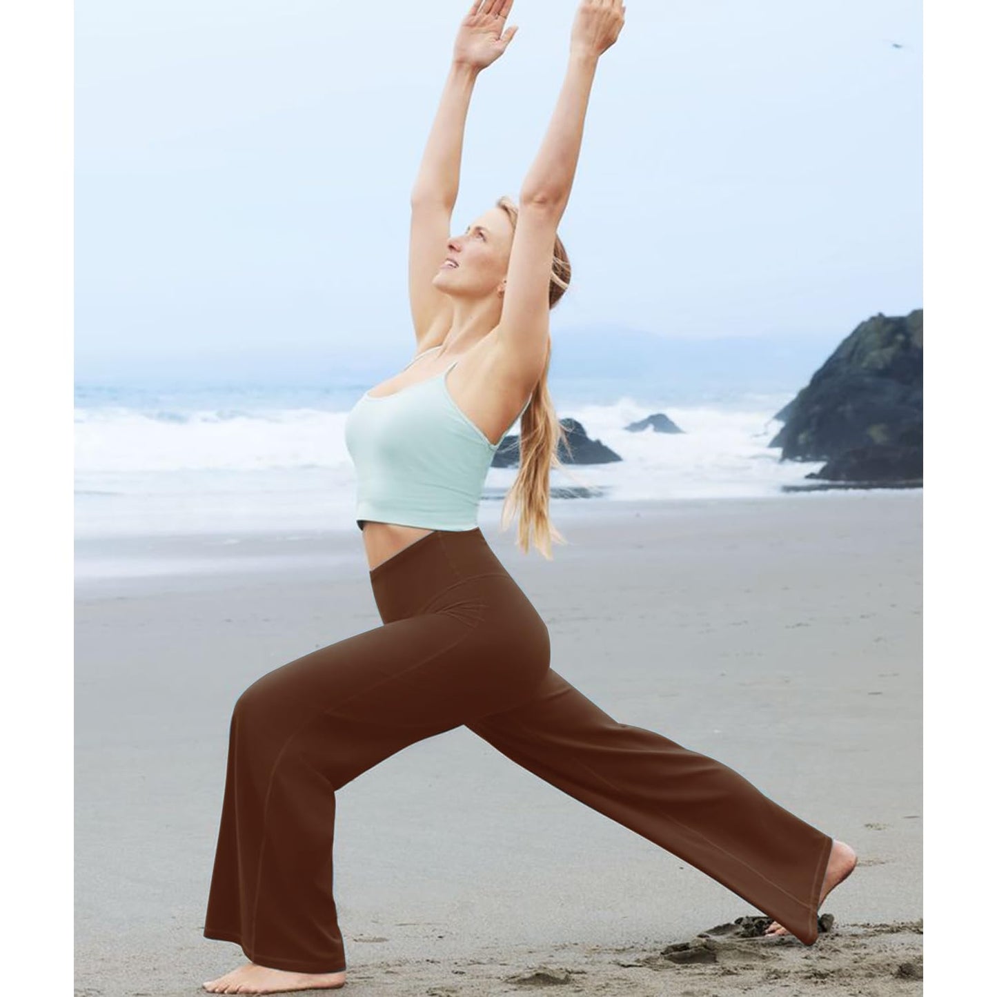 NEW YOUNG 3 Pack Women's Wide Leg Pants with Pockets High Waist Loose Sweatpants Casual Lounge Yoga Workout Palazzo