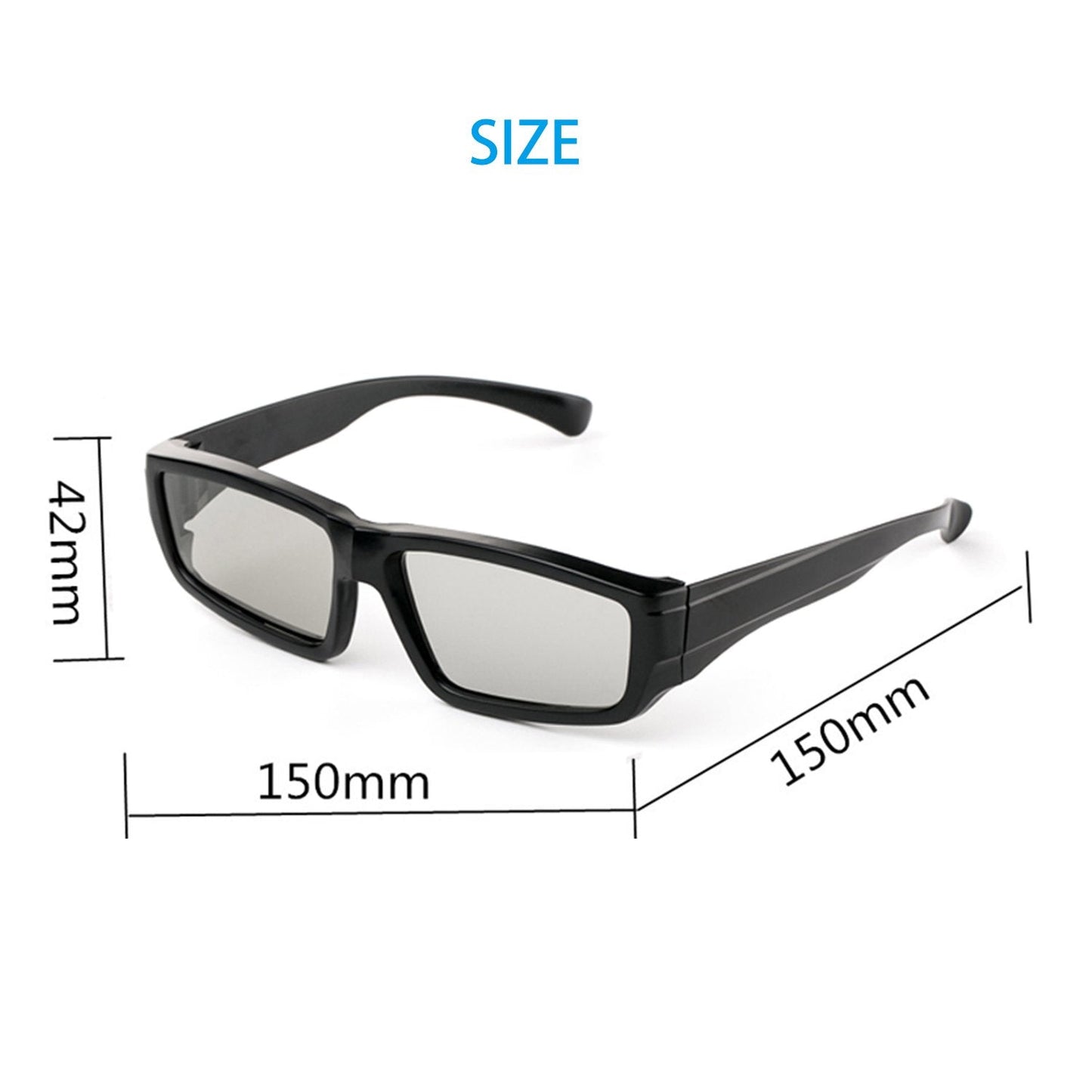 4 Pack Passive Circular Polarized RealD 3D Glasses for Cinema and Passive 3D TVs Projectors, Note: Does Not Work with Active 3D TVs Projectors