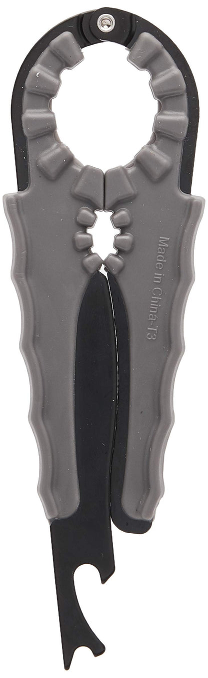 Jokari Multi Bottle Opener for Jars Bottles and Cans 3 in 1 Easy Grip Lid Opener for Weak Hands Twist Caps Pull Tabs Pop Tops and Small Lids Arthritis Aid Manual Kitchen Tool Black