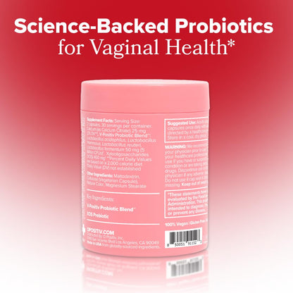 O Positiv URO Vaginal Probiotics for Women pH Balance with Prebiotics & Lactobacillus Probiotic Blend - Vaginal Health Supplement - Promote Healthy Vaginal Odor & Vaginal Flora, 60 Count (Pack of 1)