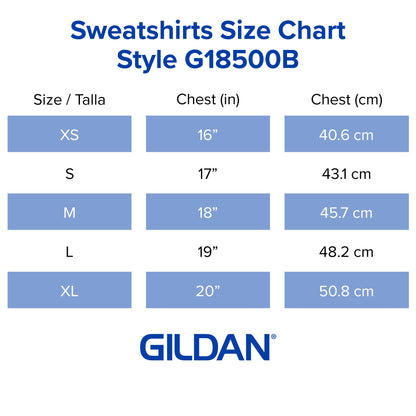 Gildan Unisex Child Hoodie Sweatshirt, Style G18500b, Navy, Medium US
