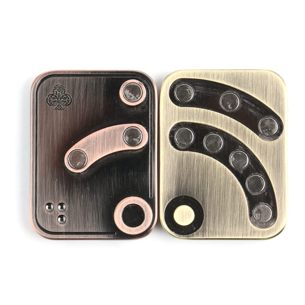 Magnetic Metal Fidget Toys - Metal Poker Queen Fidget Slider Stress Relief Toy, Men's EDC Toy Fidget Toy Haptic Coin, Office Desk Toys Gifts for Boyfriend and Father (Queen)