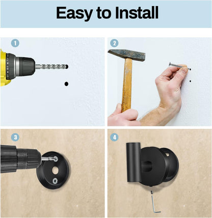 Kruodop Towel Hooks for Bathroom,2 Packs Wall Mount Towel Holder,Black Matte Wall Robe Hook,Stainless Steel Heavy Duty Door Hanger Towel Hook for Kitchen, Bedroom,Hotel,Pool,Coats