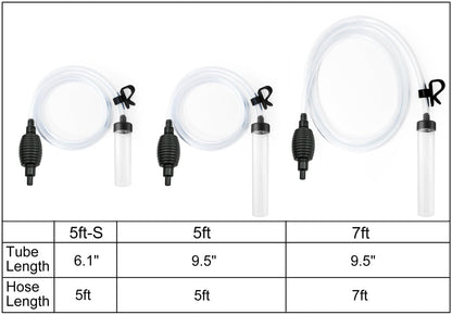 Laifoo 5ft Aquarium Siphon Vacuum Cleaner for Fish Tank Cleaning Gravel & Sand