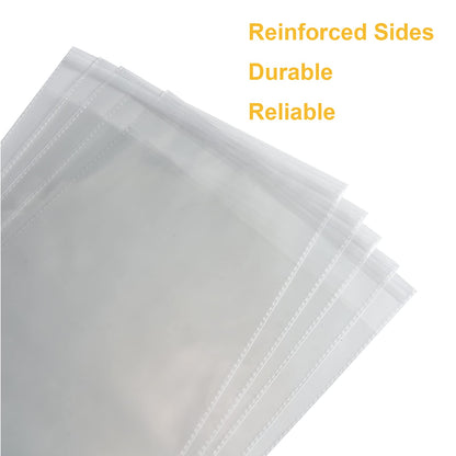 LOOKSGO 50pcs 10x13 Inch Resealable Plastic Clear Bags for Storage Retail Organizing Clothing T-Shirts Packaging