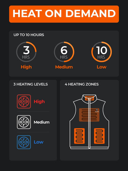 ORORO Men's Lightweight Heated Vest with Battery Pack (Black,XL)