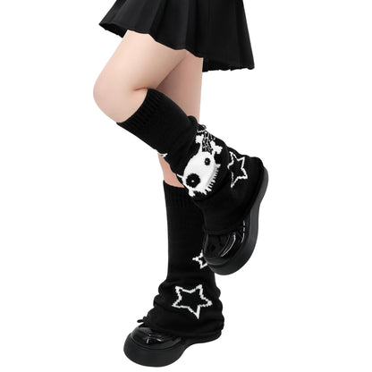 Olreco Leg Warmers Y2K Black Leg Warmers for Women Leg Warmer 80s Gothic Clothes Goth Accessories for Women Leg Warmer Socks
