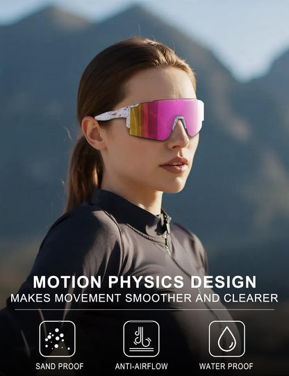 OULAIQI Cycling Sunglasses for Cycling Men Women Baseball Glasses 1 Lens