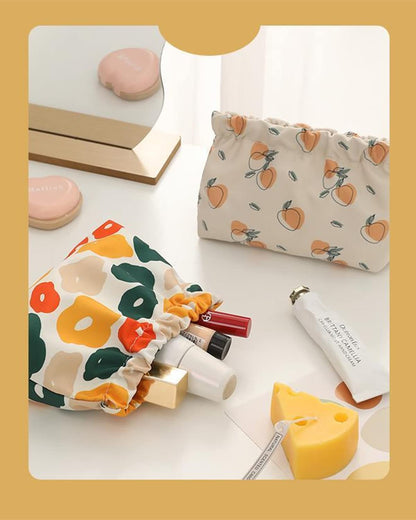 Gepehoho Small Pouches for Purse, 3pcs Portable Mini Makeup Bag, No Zipper Self-closing Accessories Organizer for Cosmetics Headphones Jewelry (D)