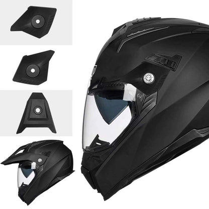 ILM Off Road Motorcycle Dual Sport Helmet Full Face Sun Visor Dirt Bike ATV Motocross Casco DOT Certified Model 606V (Matte Black, Large)