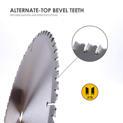 Luckyway 10 Inch Table Saw Blade/Miter Saw Blade for Ultra-Nice Wood Cutting in Construction, Two Pack of 60-Tooth & 32-Tooth