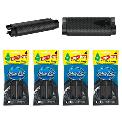 LITTLE TREES Car Air Freshener. Vent Wrap Provides Long-Lasting Scent, Invisibly Fresh. New Car Scent, 16 Air Fresheners