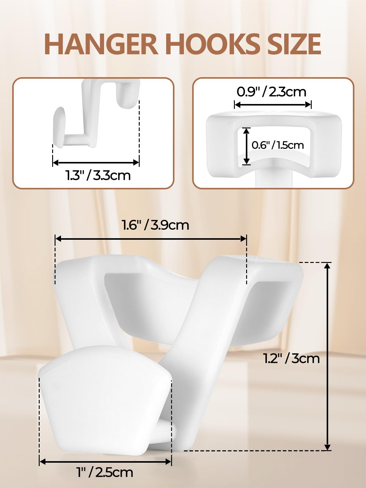 HOUSE DAY Space Saving Hangers 20 Pack, Clothes Hanger Connector Hooks, Heavy Duty Closet Space Saver, Small Space Solutions, Cascading Dorm Room Closet Organizer and Storage - White