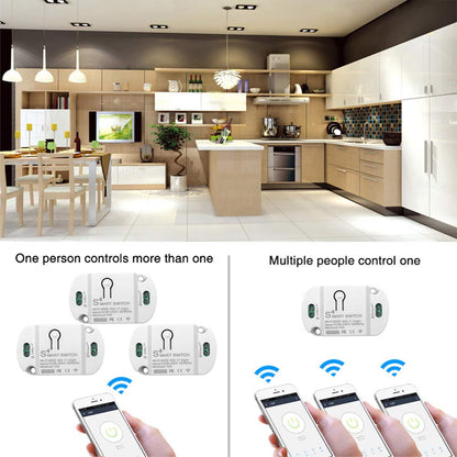 RODOT 10A Basic Wi-Fi Wireless Smart Switch for Smart Home Smart Life APP Compatible with Alexa & Google Home Assistant No Hub Required Support DIY Module (3 pcs)
