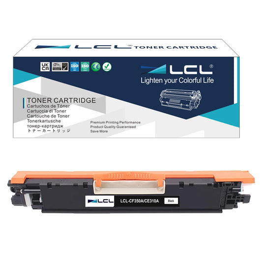LCL Remanufactured Toner Cartridge Replacement for HP CE310A 126A Laserjet Pro CP1020 CP1025 CP1025nw Laserjet 100 Color MFP M175 M175nw M175a M175n M175w Pro 200 M275nw M275 (1-Pack Black)